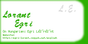 lorant egri business card